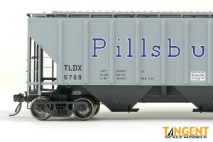 Tangent 21040-02 - HO PS-2-4427  High Side Covered Hopper - TLDX Delivery Pillsbury 3-1967 #6762