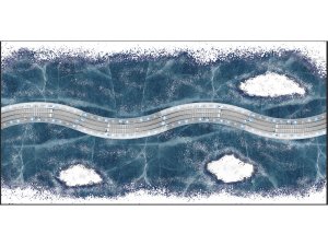 Lionel 2325010 - O Scale FasTrack - The Polar Express, Ice Track (4pcs)