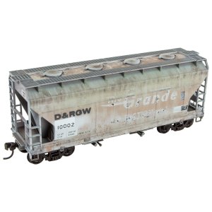 Micro Trains 2200005 - HO CF 2 -Bay Covered Hopper - D&RGW weathered Rd# 10000 - KIT