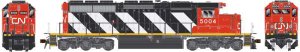 Bowser 24961 - HO GMD SD40 - Standard DC - Executive Line - CN #5004 - Sargent Stripe Sch., W/ Dy...