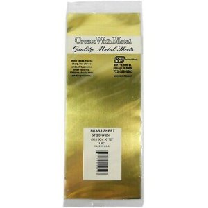 K&S Engineering 250 All Scale - Brass Flat Sheet - 0.005inch x 4inch x 10inch