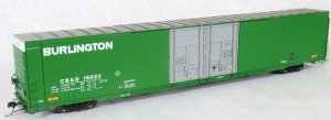 Tangent Scale Models 25028-01 - HO Greenville 86ft Double Plug Door Box Car - CB&Q #15023