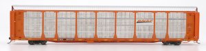 InterMountain 45275-01 HO - Bi-Level Auto Racks - BNSF New Image - Orange Rack on TTGX Flat Car #...