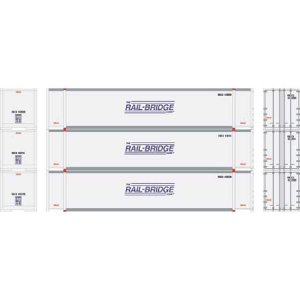 Athearn 27692 - HO RTR 48Ft Containers - Rail Bridge #1 (3pkg)