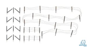 Woodland Scenics 2990 - N scale Barbed Wire Fence - Kit