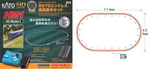 Kato Unitrack 3105 - HO HM1 Basic Oval With Power Pack - Track Set