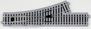 Kato Unitrack 2-840 - HO LH Manual Turnout 19-1/4in Radius - 9-3/4in Long