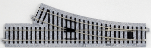 Kato Unitrack 2-841 - HO RH Manual Turnout 19-1/4in Radius - 9-3/4in Long