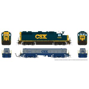 Rapido 39533 - HO EMD GP39 Mother+Slug (DC/DCC/Sound): CSX - YN3 Scheme: #4295 + #1043 (in G&B)