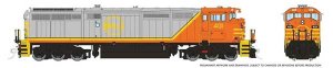 Rapido 24524 - HO Dash 8-40CM - DCC & Sound - Quebec, North Shore & Labrador #402 (gray, orange)