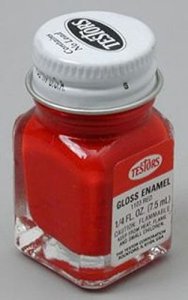 Testors Corp 1103 - Paint PLA Enamel - Gloss Red - 1/4oz Bottle 