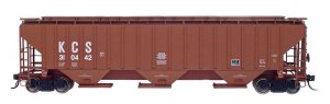 Intermountain 45305-20 - HO 4750 Cubic Foot Rib-Sided 3-Bay Covered Hopper - KCS #307428