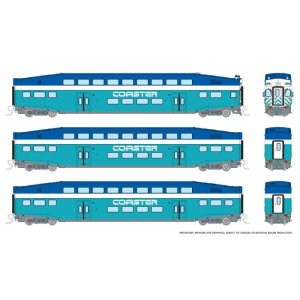 Rapido 546010 - N Bilevel Commuter Car -  Coaster (San Diego) - (Set #1) - (Cab: 2309 Coaches: 25...