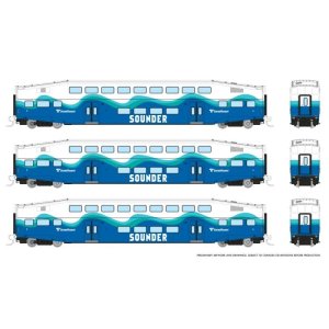 Rapido 546024 - N Bilevel Commuter Car -  Trinity Rail Express (Dallas) - (Set #3) - (Coaches: 40...