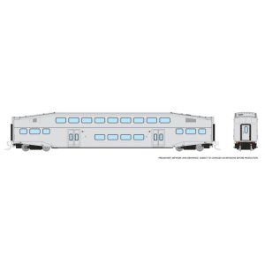 Rapido 546097 - N Bilevel Commuter Car - Undecorated Coach - Late