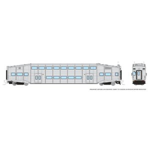 Rapido 546098 - N Bilevel Commuter Car - Undecorated Cab - Early