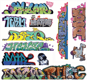 Blair Line 1259 - N Scale Modern Tagger Graffiti Decals - Set #10 (11pcs)