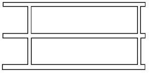 Plastruct 90682 - Styrene Handrails (2/pkg) - 7/16 x 6in Long (3/4in Between Posts)