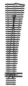 Peco SLU7061 HO - Code 70 #6 Turnout - Medium Radius - Right Hand, Unifrog