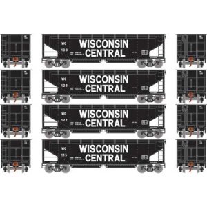 Athearn 7077 - HO RTR 40Ft Offset Ballast Hopper w/Load - Wisconsin Central (4 pkg) #1