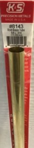 K&S Engineering 8143 All Scale - 5/8 inch OD Round Brass Tube 0.014inch Thick x 12inch Long