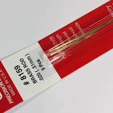 K&S Engineering 8159 All Scale - 0.020 inch Diameter Round Brass Rod - 12inch Long (5 pkg)