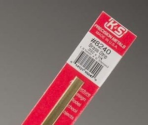 K&S Engineering 8240 All Scale - Brass Strip - 12inch x 1/4inch x .032inch