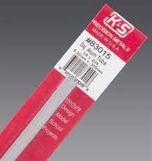 K&S Engineering 83015 All Scale - 1/4 inch OD Square Aluminum Tube - 0.014inch Thick x 12inch Lon...