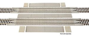 Walthers 83115 - HO Modern Concrete Crossing w/Rerailer Ends - Kit