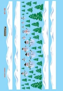 Microscale 87-1120 HO Christmas Decals - Snowmen Scenes