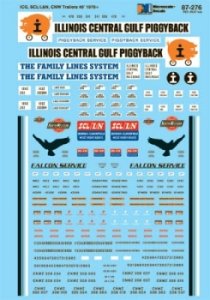 Microscale 87276 - HO ICG, SCL, CNW - Asst Trailers 40Ft - Decals