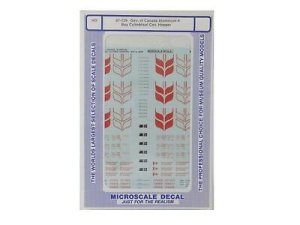 Microscale Decals 87729 HO - Gov of Canada Aluminum 4 Bay Cylindrical Cov. Hopper