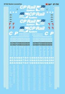 Microscale 87754 - HO CP Diesels - Dual Flag Scheme - Decals