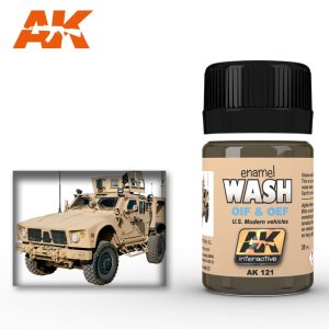 AK Interactive 121 - OIF and OEF US (Sand) Modern Vehicles Streaking Effects - Enamel Paint - 35m...