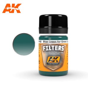 AK Interactive 4162 Light Green Filter Enamel Paint 35ml Blue Green 