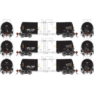 Athearn 16410 - HO 16,000 Gallon Clay Tank, IPBX #17783/17800/17849 (3)