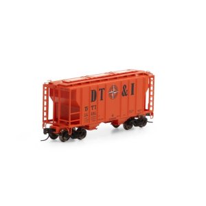 Athearn 17248 - N Scale 2 Bay 2600 Covered Hopper - Detroit, Toledo & Ironton - #11101