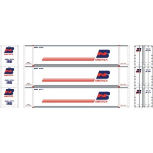 Athearn 19142 - HO 48' Containers, BNAU #287532 / 287663 / 287715 (3)