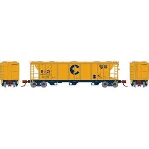 Athearn 28348 - N Scale PS-2 2893 3-Bay Covered Hopper - Chessie B&O #628038