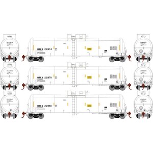 Athearn 29926 HO Scale - RTR 30,000 Gallon Ethanol Tank Car - UTLX - #2 - 3pack