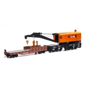 Athearn RTR 75418 - HO 200-Ton Crane w/Tender - Norfolk Southern/Orange #92545