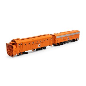 Athearn 93827 - HO Rotary Snowplow & F7B Locomotive - DCC Ready - Northern Pacific NP #42/#42-B