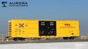 Aurora Miniatures 306003 - HO Greenbrier 7550 cf 60' Plate F Boxcar - TBOX #642915