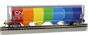 Bachmann 73805 - HO Cylindrical Grain Hopper w/Flashing End of Train Device - Canadian National #...