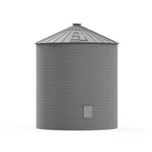 Iowa Scaled Engineering - HO 18ft Galvanized Steel Grain Bin - Kit (Narrow)