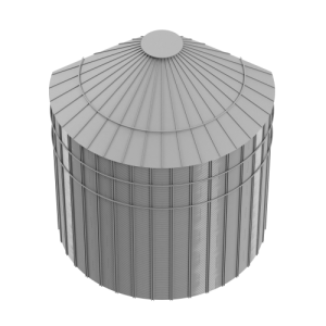 Iowa Scaled Engineering - HO 36ft Galvanized Steel Stiffened Backdrop Grain Bin - Kit