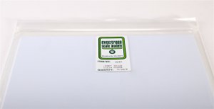 Evergreen Scale Models 9240 - Styrene Sheet Plain 11 x 14" 27.5 x 35cm -- .040" pkg(6)