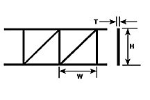 Plastruct 90921 - 1/4 inch Open Web Truss - Pratt Style (2pcs)