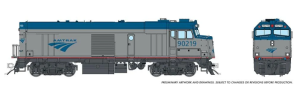 Rapido 81019 - HO Amtrak NPCU Cabbage - DC/Silent - Amtrak (Phase V) #90225