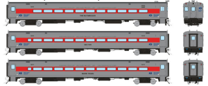 Rapido 128527 - HO Comet Commuter Car Set - Connecticut DOT (Delivery Scheme) Set #1